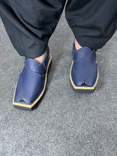 KAPTAAN Blue Peshawari Chappal